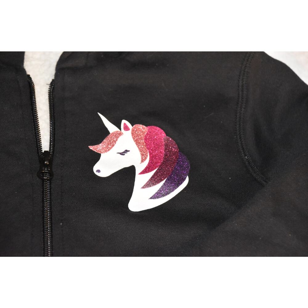 Old Navy Sherpa Lined Zip Up Hoodie, Kid's Large 10/12, Unicorn, VGU